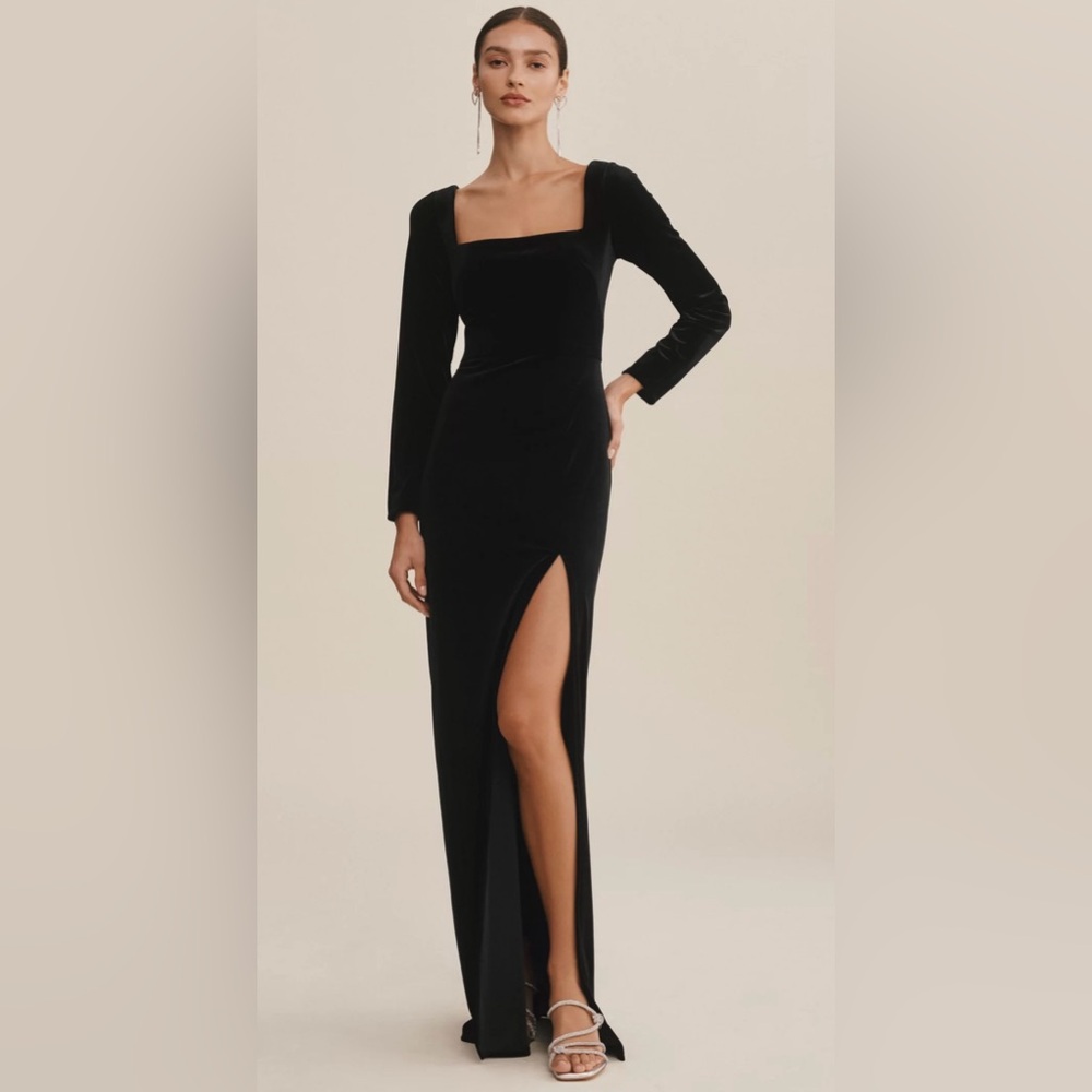 Jenny Yoo Black Maxi Dress